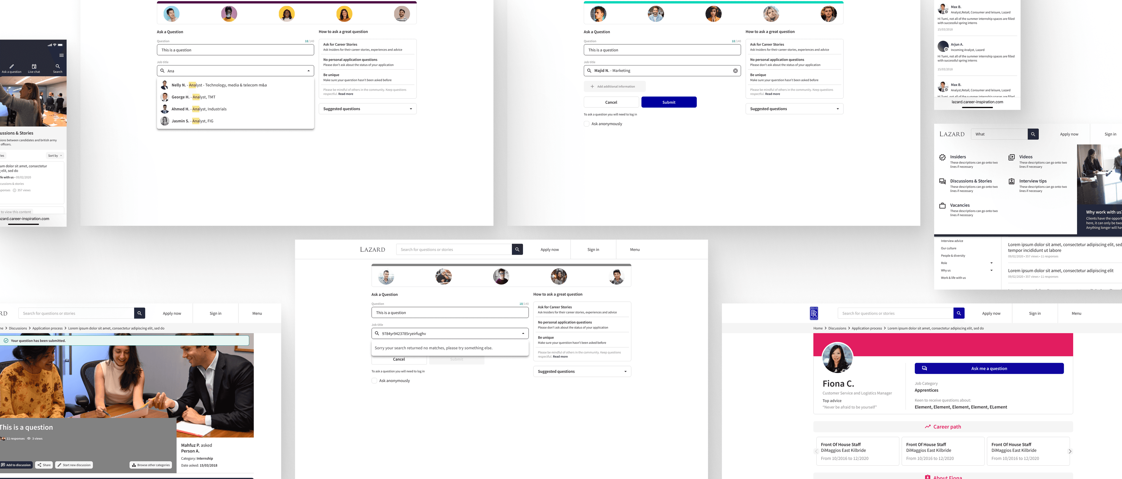 The redesigned PathMotion platform shown across several client instances.